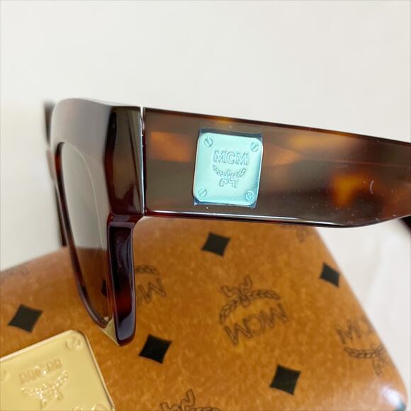 MCM Square Tinted Tortoiseshell Sunglasses Acetate 51 21 145 NWT - Picture 5 of 11